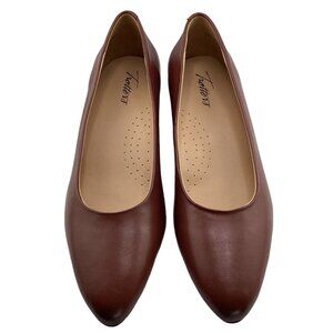 Trotters Womens  Jewel Low Heel Pumps Size 7 N 7N Brown Toffee Leather‎